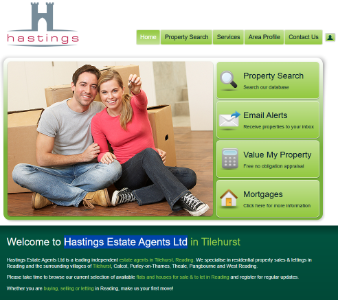Hastings Estate Agents - old website 